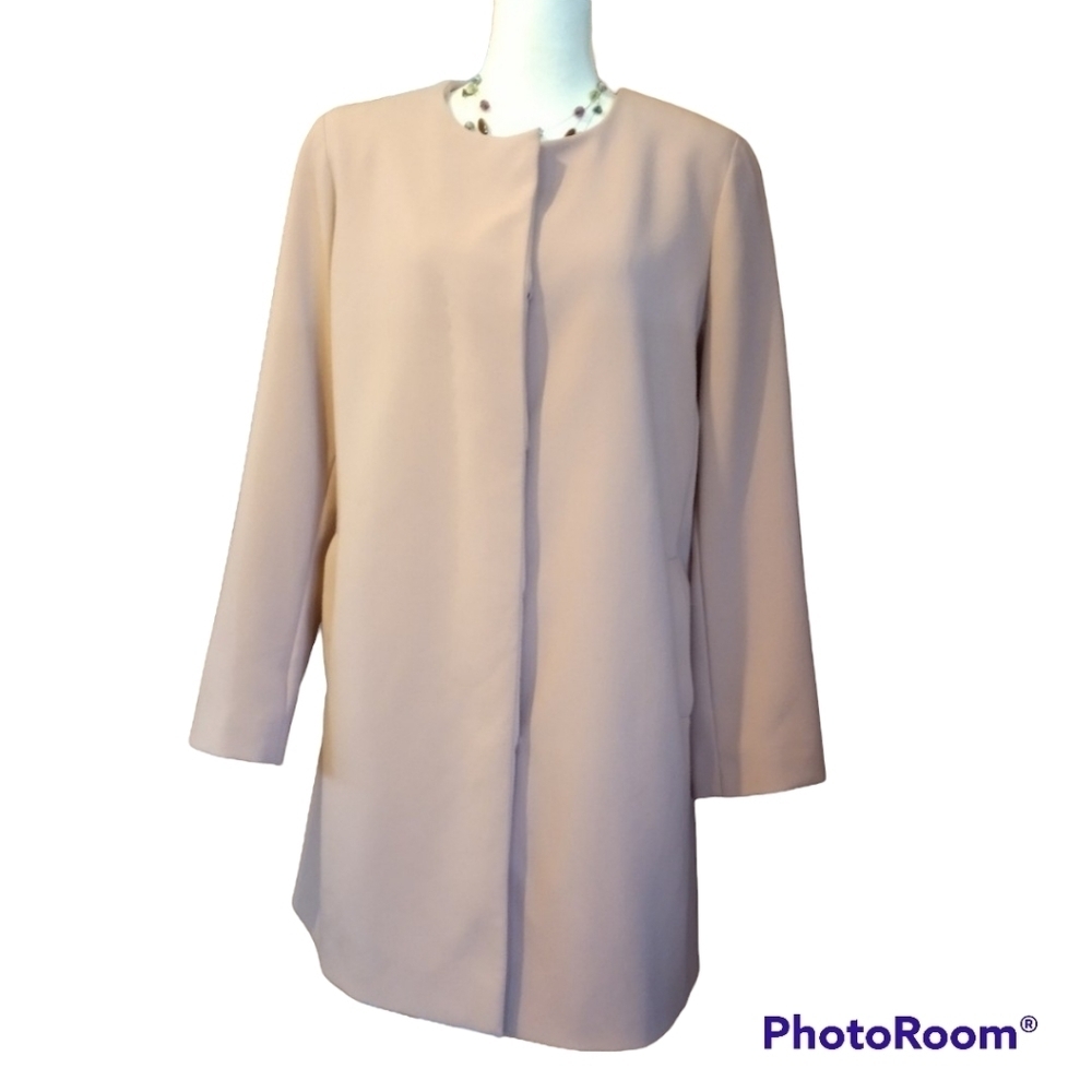 LAUREN RALPH LAUREN Light Pink Overcoat Sz L